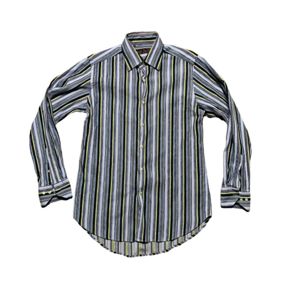 Etro Other - Etro Milano Multicolor Striped Long Sleeve Button Down Shirt Men XL Cotton Blend